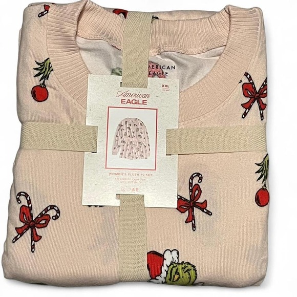 NWT AE Grinch Christmas Lounge Set | XXL | Cozy | Festive | Holiday - Picture 7 of 8